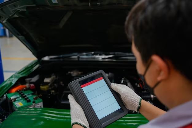 Diagnostic scan connection in a parked vehicle